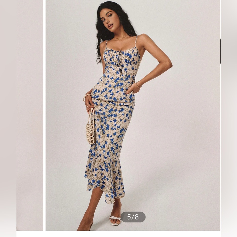 NWT size S Floral Blue and White Women's Dress